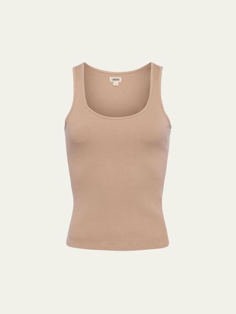 L'AGENCE Adira Scoop-Neck Tank Top