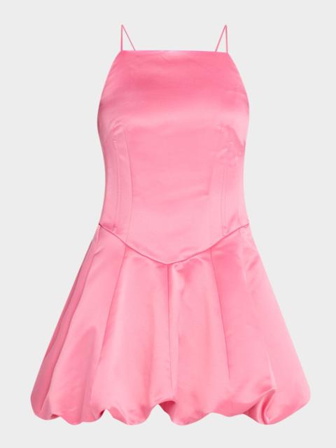 LoveShackFancy Jake Satin Mini Dress
