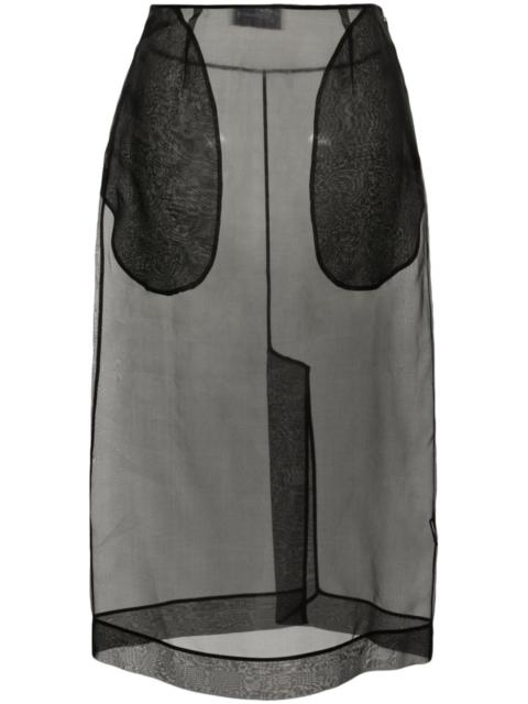 Simone Rocha sheer pencil midi skirt