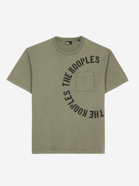 The Kooples T-SHIRT WITH KHAKI SCREEN PRINT