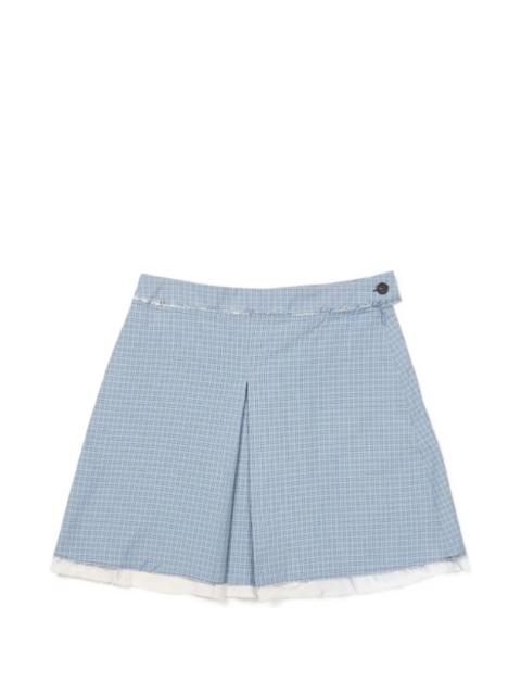 CAMIEL FORTGENS checked mini pleated skirt