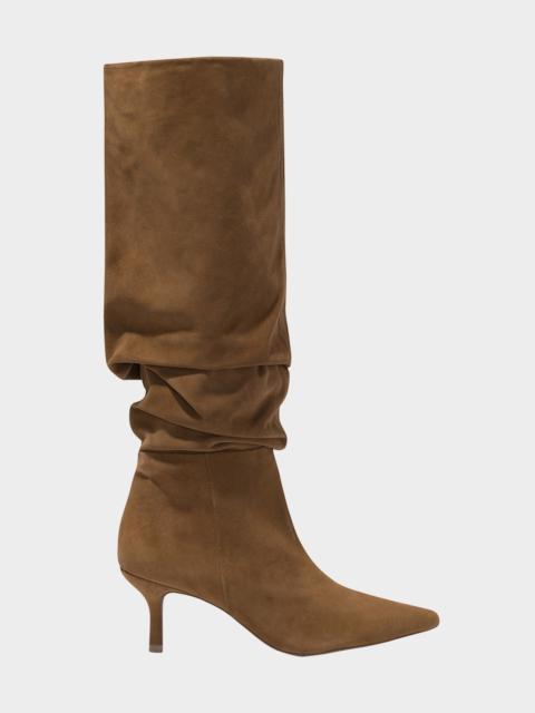SIMKHAI Jordi Suede Kitten-Heel Boots