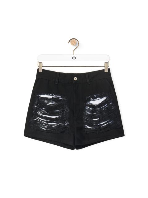 Loewe Ripped shorts in denim