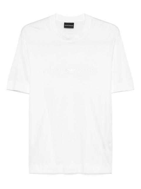 EMPORIO ARMANI logo-embroidered T-shirt