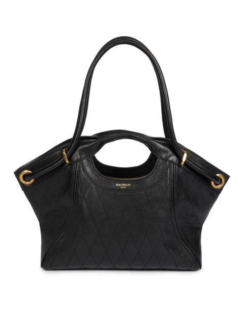 Balmain Women's Medium Leather Tote Bag - Noir