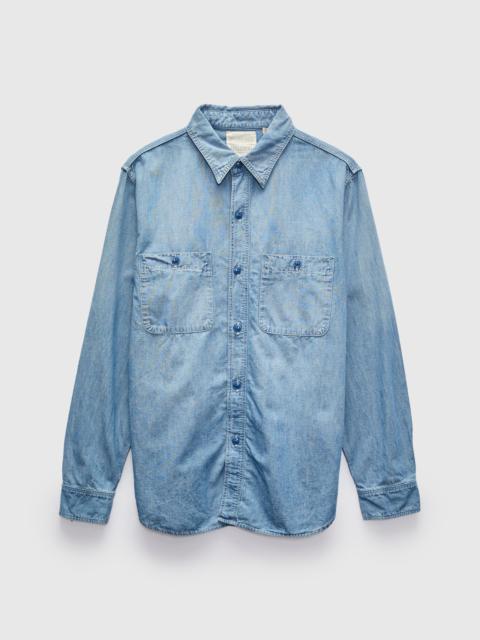 FULLCOUNT "Fade" Chambray Shirt in Washed Blue