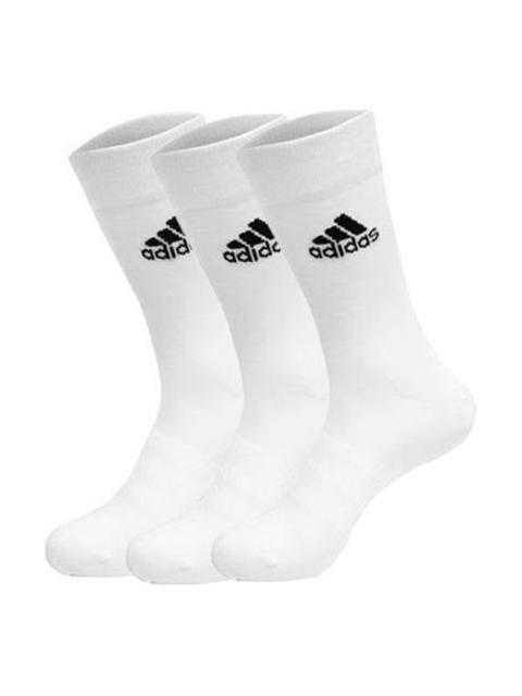 adidas adidas Light Crew 3pp Athleisure Casual Sports Breathable Logo Socks Unisex 3 Pairs White DZ9393