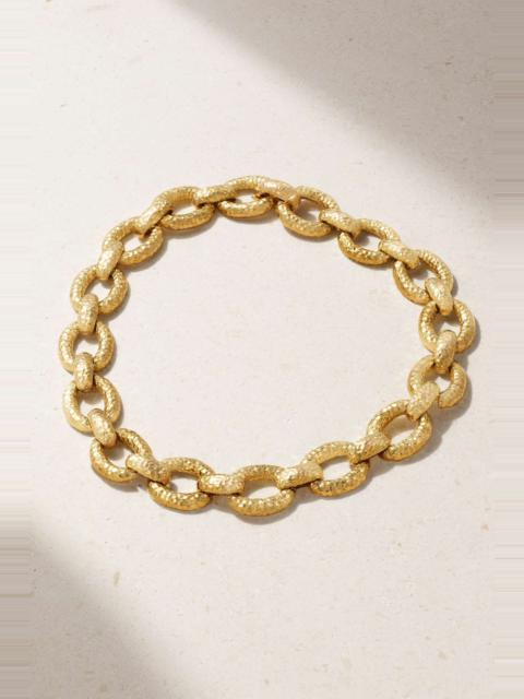 DAVID WEBB Anchor 18-karat gold necklace