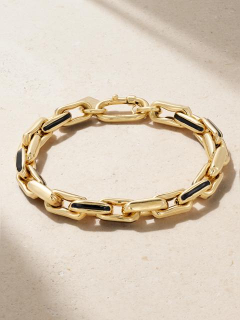 LAUREN RUBINSKI Small 14-karat Gold And Enamel Bracelet