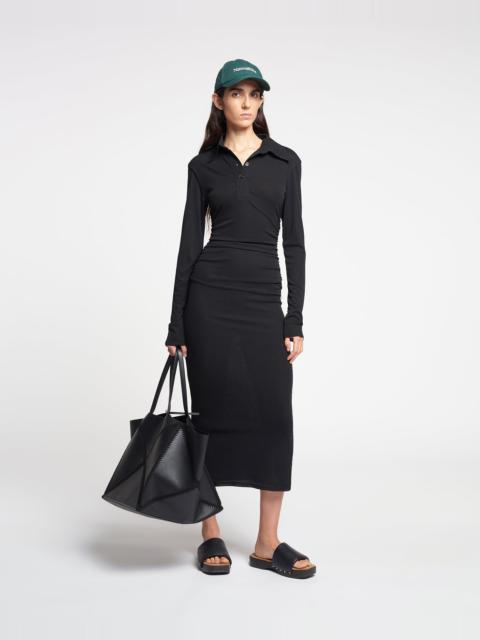 Mesh Jersey Shirt Dress