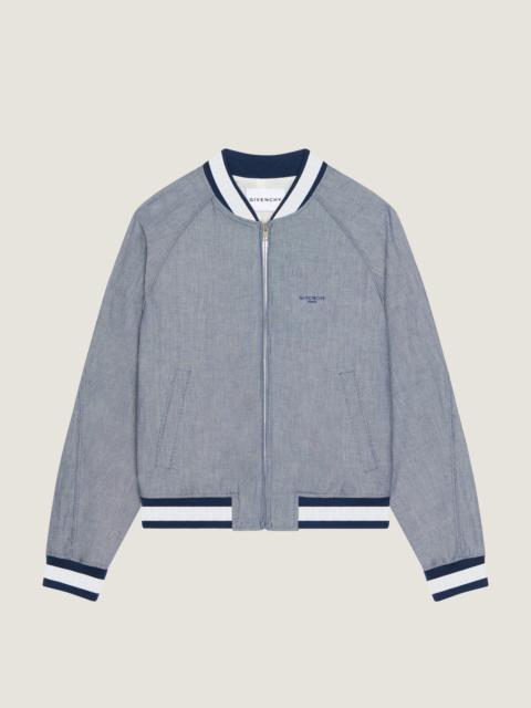 Givenchy STRIPED BLOUSON IN COTTON WITH GIVENCHY EMBROIDERY