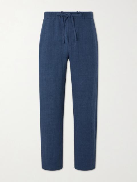 DE BONNE FACTURE Lounge Straight-Leg Linen and Wool-Blend Suit Trousers