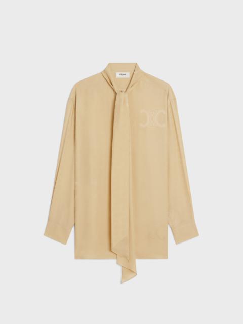 CELINE lavallière shirt in silk jacquard