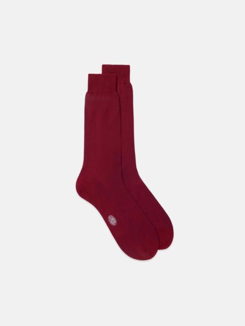 J. PRESS MADE-IN-ITALY RED DOT COTTON MID-CALF SOCKS