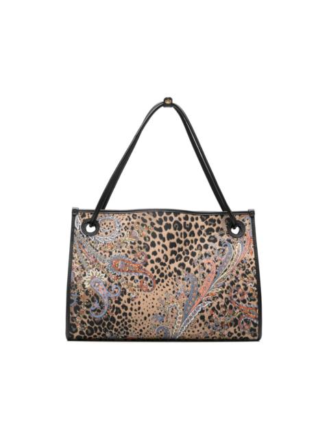 Etro leopard-print tote bag