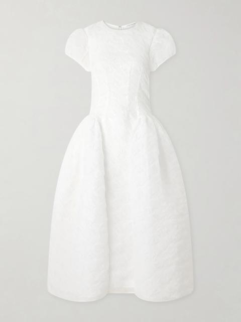 CECILIE BAHNSEN Cleopatra Matelassé Organza Midi Dress