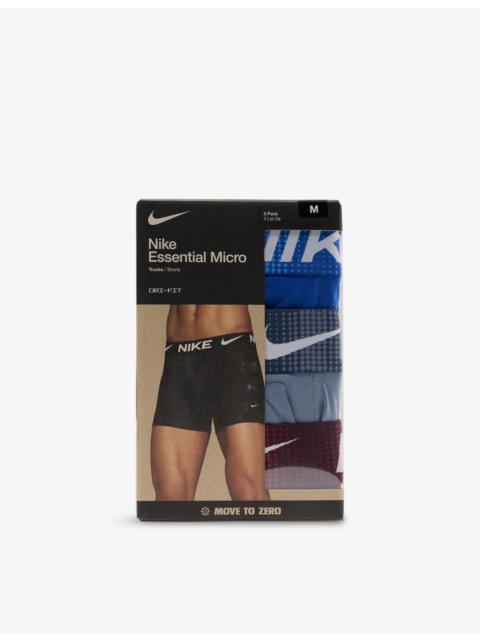 Nike Essential Micro logo-waistband pack of three stretch-jersey trunks