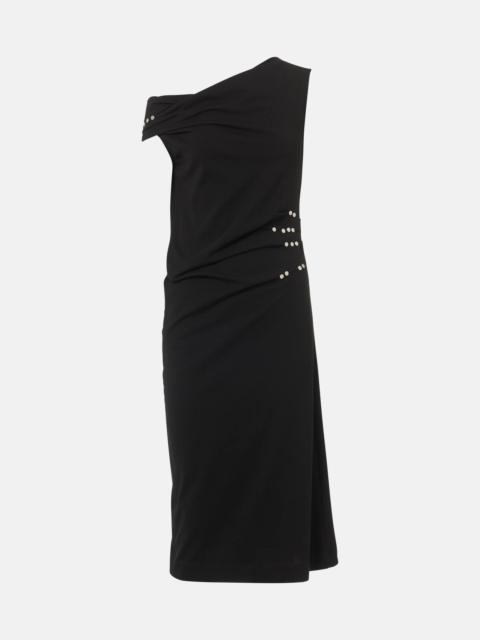 Dries Van Noten Gathered embellished jersey midi dress