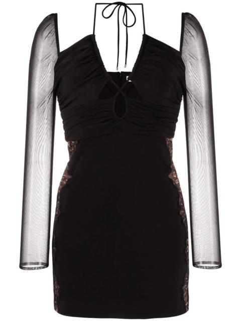 cut-out draped dress