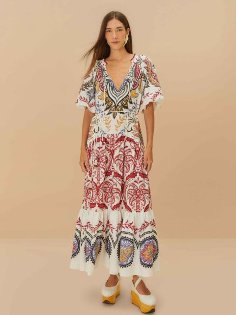 FARM RIO Tropical Camafeu Boho Glam Lenzing™ Ecovero™ Euroflax™ Maxi Dress