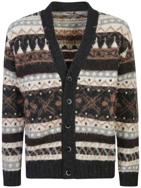 BARENA fair isle-knit cardigan