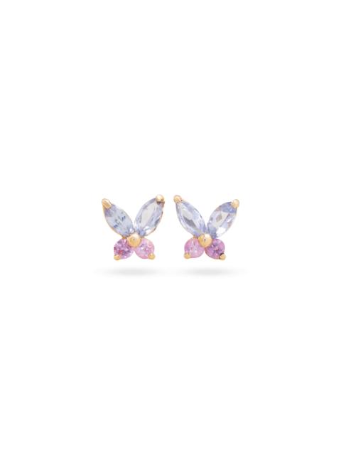 STONE AND STRAND Small Pastel Butterfly Studs