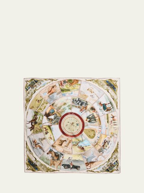 Loro Piana Arena Printed Silk Twill Foulard Scarf