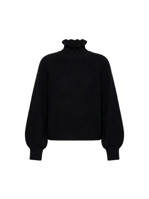 Max Mara MAX MARA Ribbed Knit Sweater With Ruffle