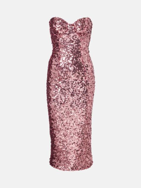 Dolce & Gabbana Sequined bustier dress