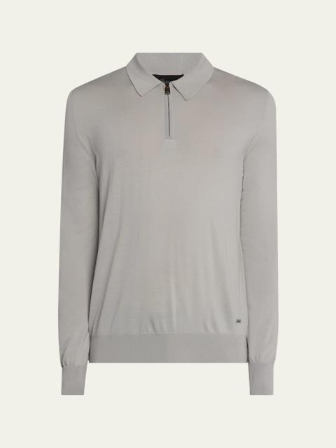 Brioni Men's Wool Quarter-Zip Sweater