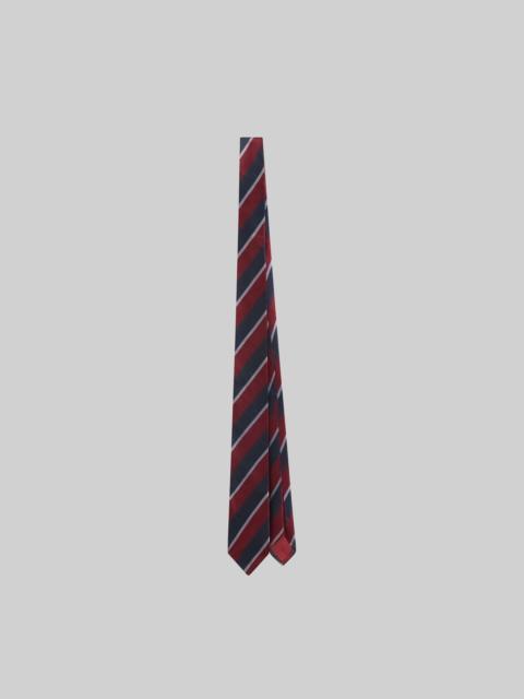 The Frankie Shop Lene Striped Tie - Burgundy