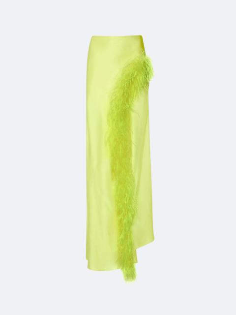 LAPOINTE Feather Asymmetrical Skirt