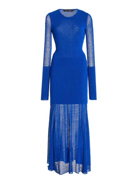 Anita Knit Mesh Maxi Dress blue