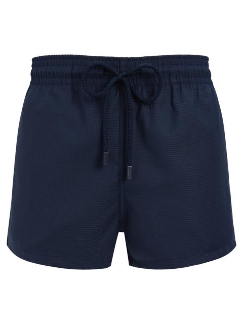 Men Short Woolen Swim Trunks Micro Carreaux- Vilebrequin x The Woolmark Company
