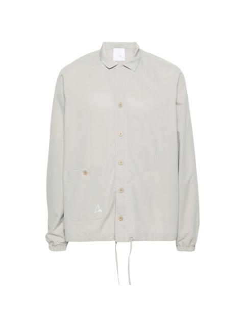 ROA perforated checked shirt