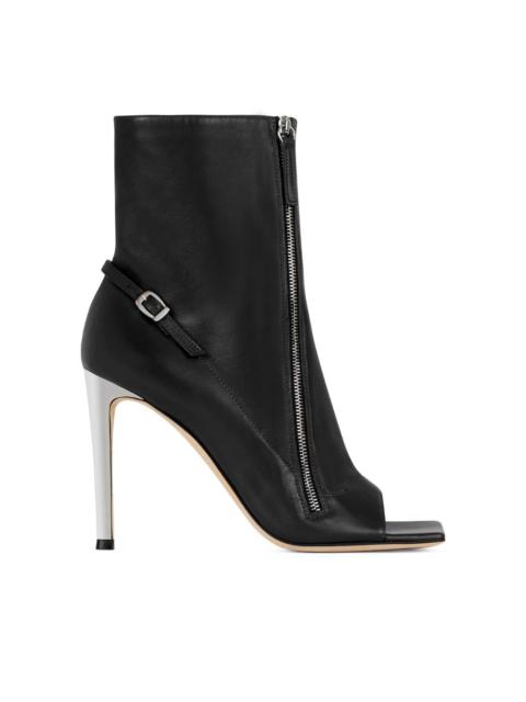 open-toe ankle boots