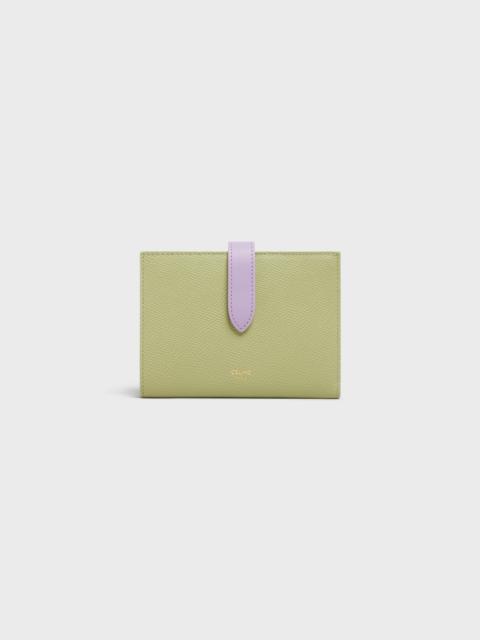 CELINE Medium strap wallet in Bicolour Grained Calfskin