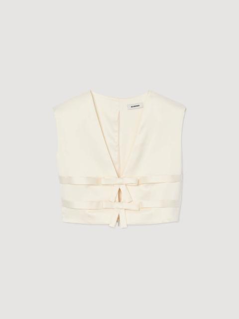 Sandro SATIN CROP TOP