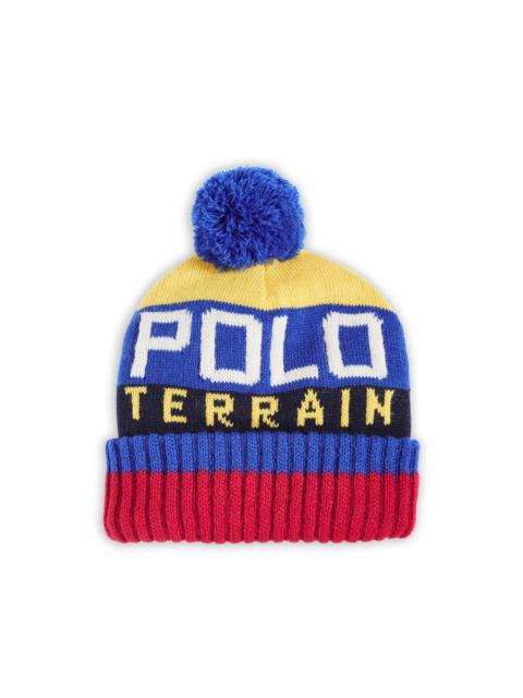 Polo Ralph Lauren Terrain striped pom-pom beanie hat