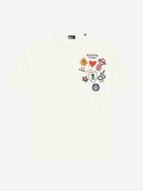The Kooples ECRU PINES-EFFECT PRINTED T-SHIRT