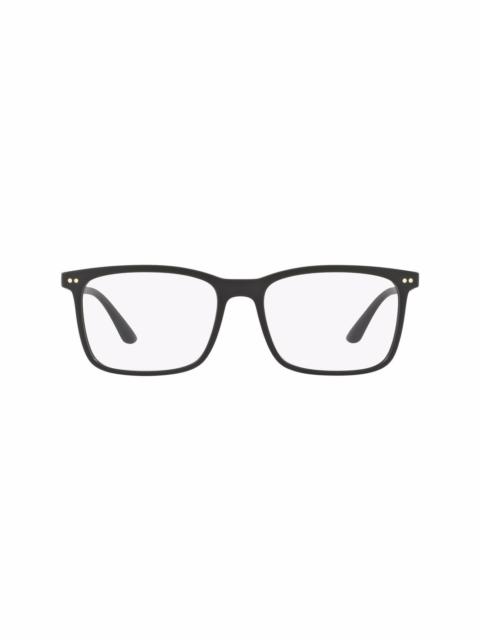 matte-finish square glasses