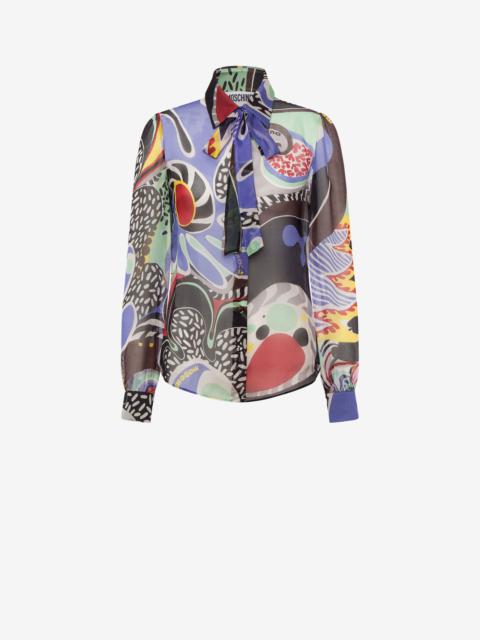 Moschino PSYCHEDELIC PRINT CHIFFON SHIRT