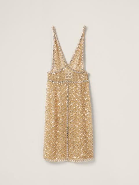 Miu Miu Embroidered organza dress