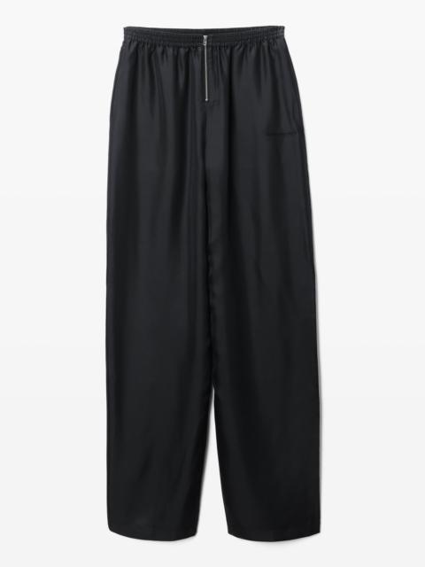 Alexander Wang Silk Twill Mid-Rise Track Pant