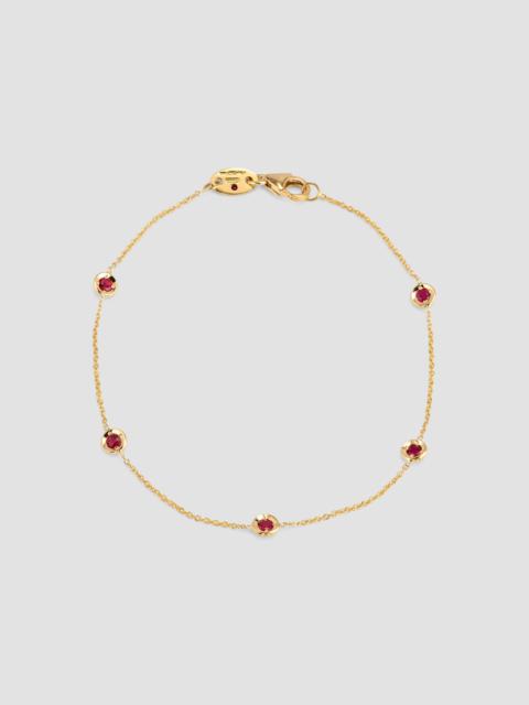 ROBERTO COIN Women's Diamonds By The Inch 18K Yellow Gold & Emerald Station Necklace - Red Gold