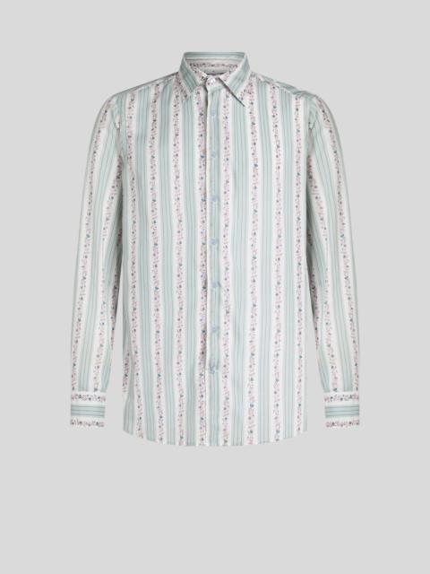 Etro STRIPED SHIRT WITH FLOWERS