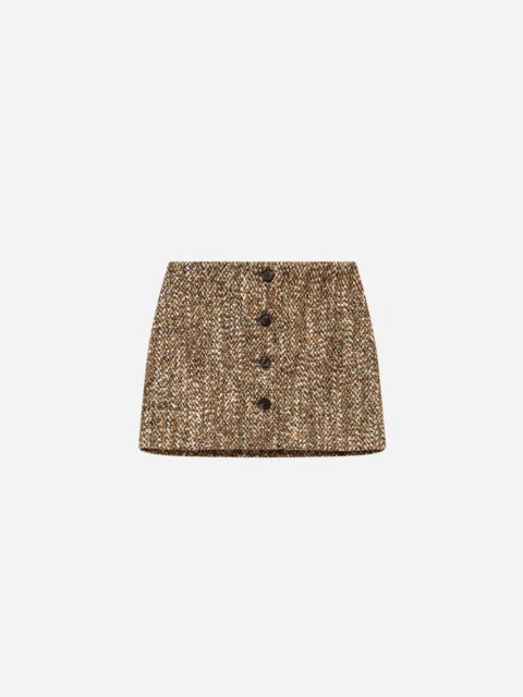 MSGM Tweed mini skirt