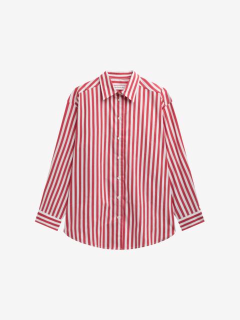 The Frankie Shop Sylvia Oxford Shirt - White/Red Stripe