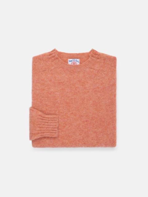 J. PRESS MADE-IN-SCOTLAND PINK & ORANGE MIX SHAGGY DOG SWEATER - TRIM FIT