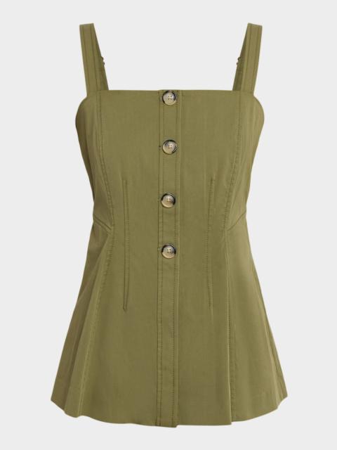 VERONICA BEARD Kariselle Sleeveless Square-Neck Top